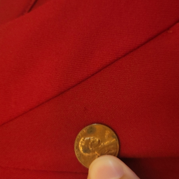 Fabulous 1970s International Ladies Garment Workers Union Vintage Deep Red Dress - Picture 12 of 17